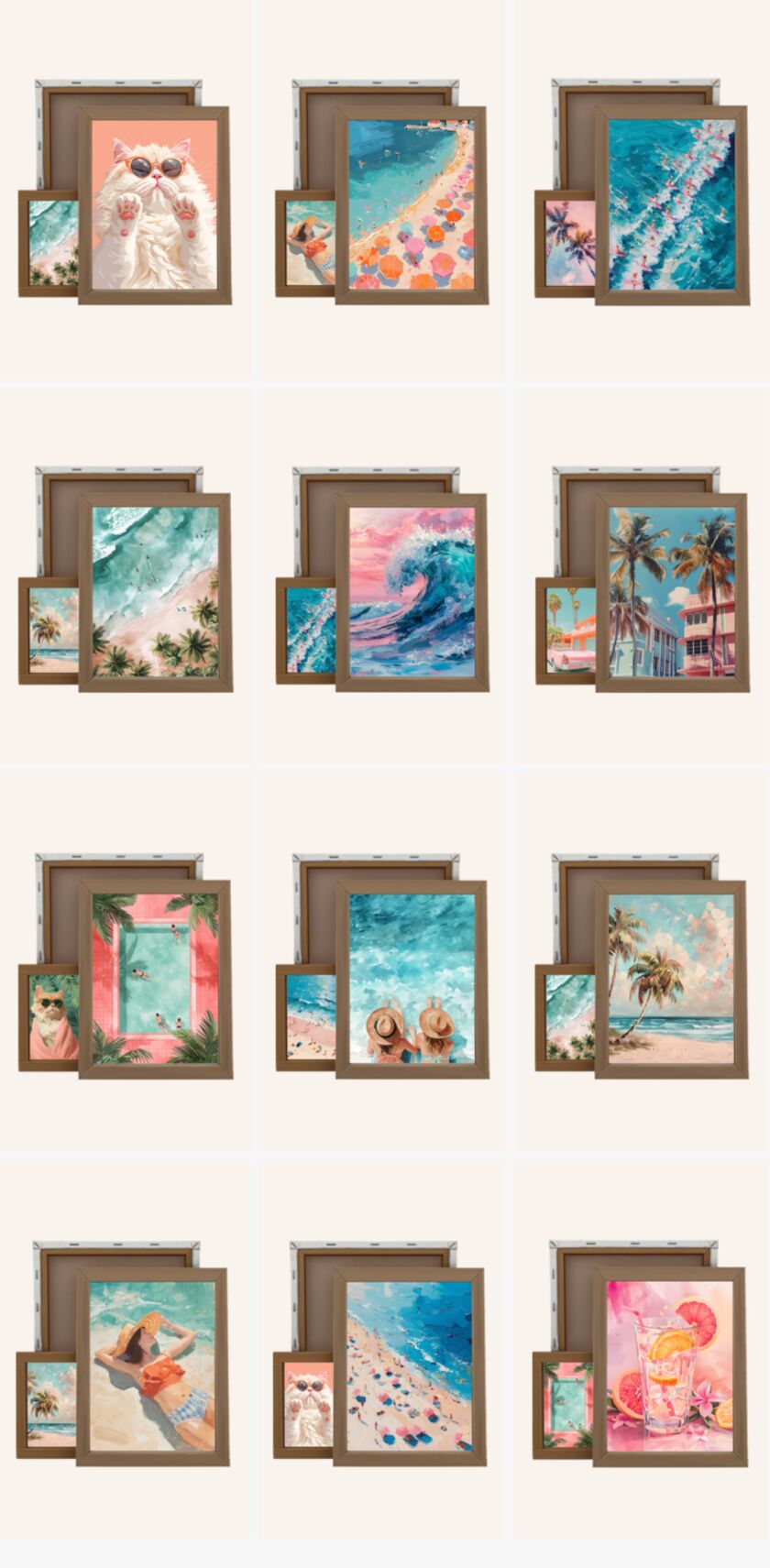 Summer Prints Painting Pile Sims 4 CC