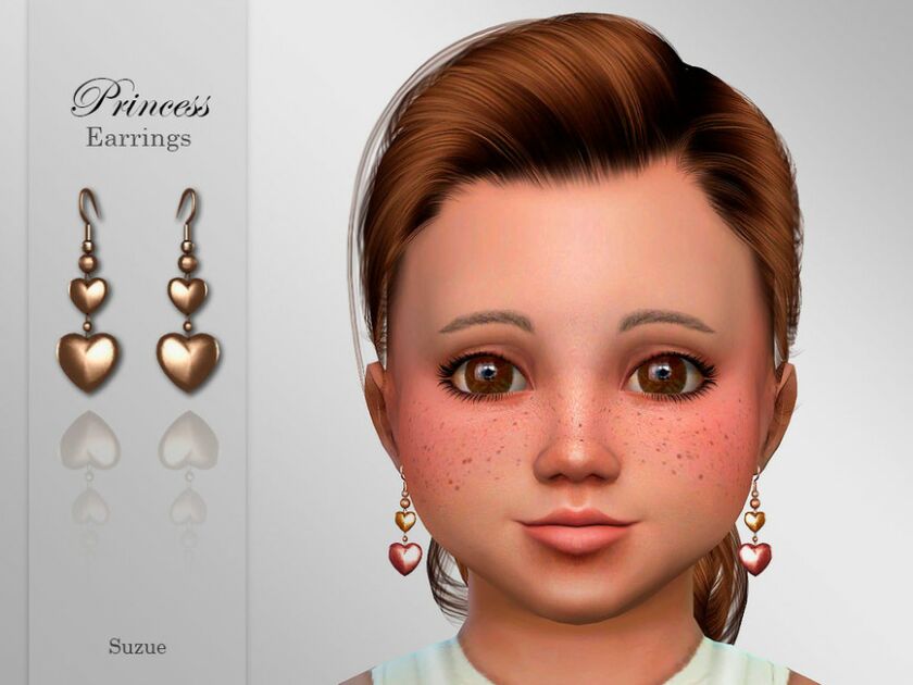 Princess Toddler Earrings Sims 4 CC