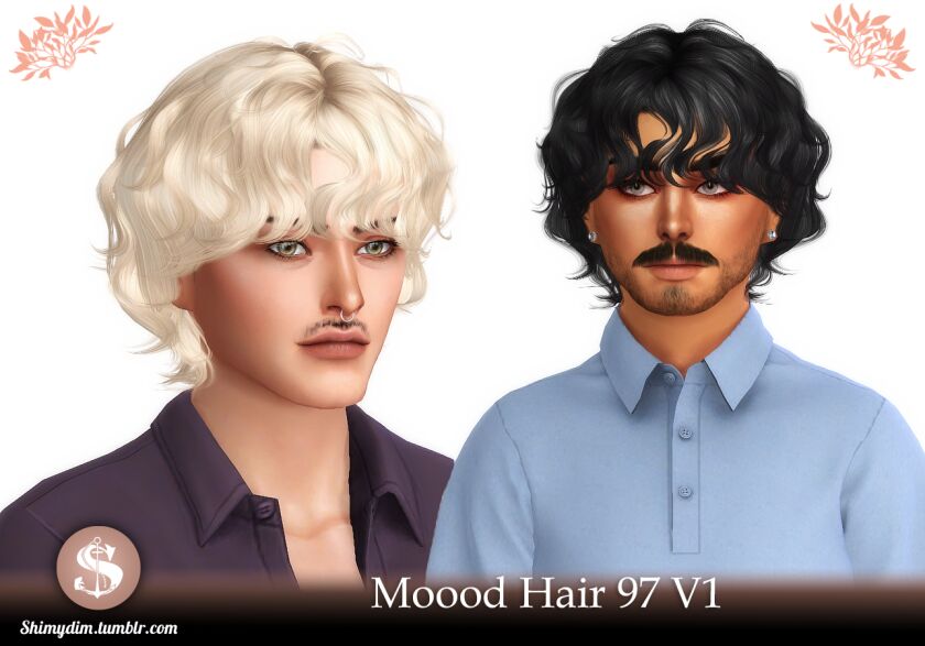 Moood Hair 97 V1 + V2 Sims 4 CC