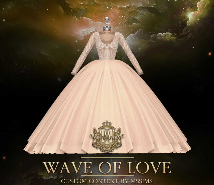 Wave Of Love Gown Sims 4 CC