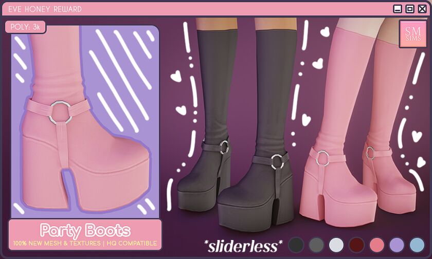 New Sliderless Mesh Items Sims 4 CC