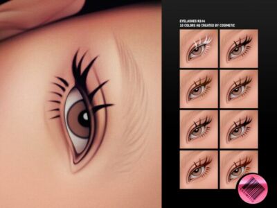 Stunning 2D Eyelashes for Sims Sims 4 CC