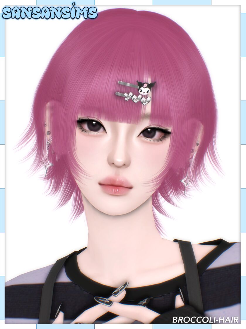 sims 4 cc 333broccoli hair 2