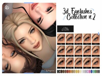 Updated 3D Eyelashes Nº2 Sims 4 CC