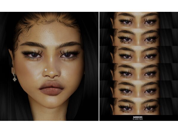 Stunning 3D Lashes Pack3 by BadddieSims Sims 4 CC