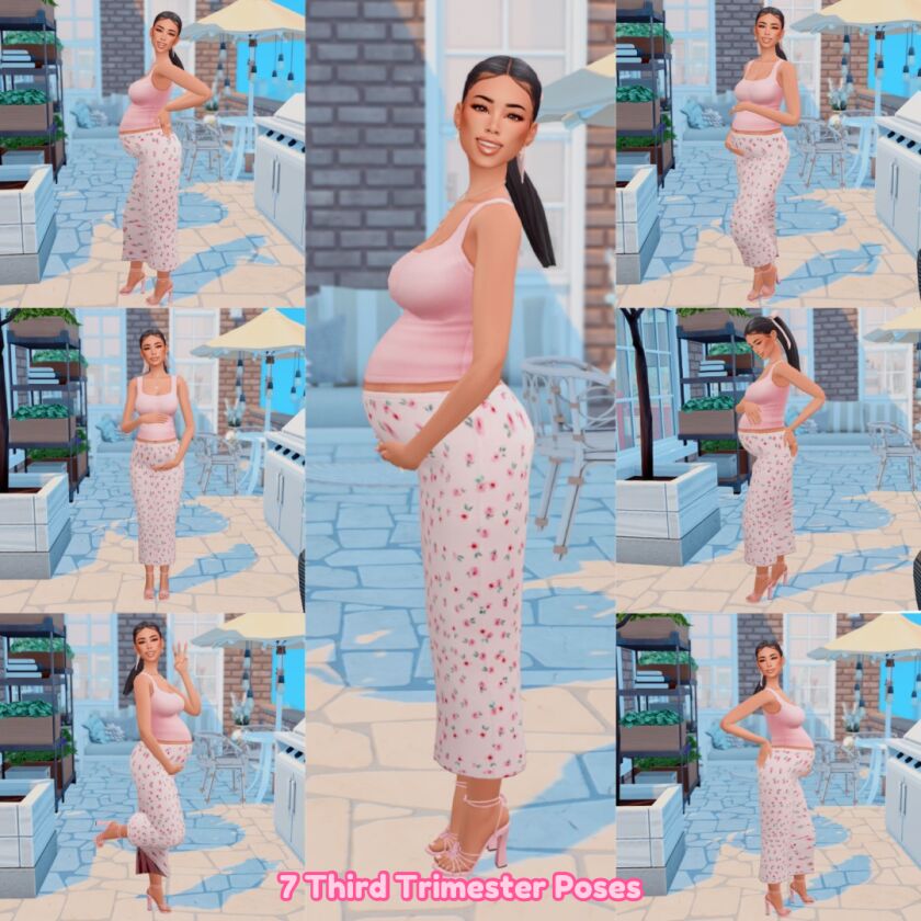 sims 4 cc 3rd trimester posepack 2