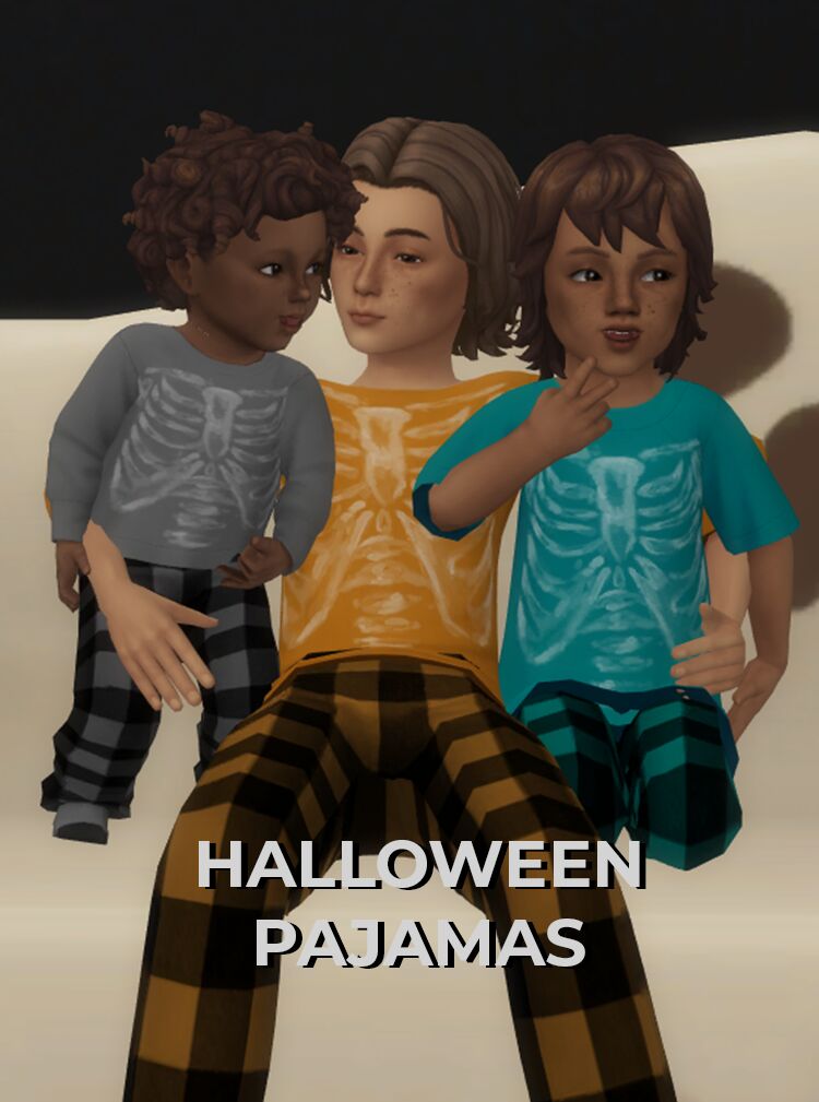 Spook-tacular Halloween PJs for All Ages! Sims 4 CC