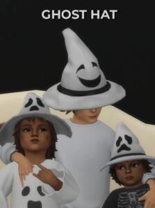 Spooky Ghost Hat for Halloween Sims 4 CC