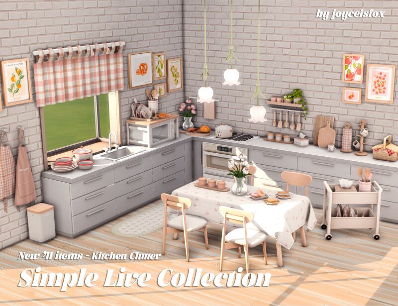 sims 4 cc 7 simple live collection kitchen clutte by joyceisfox 2