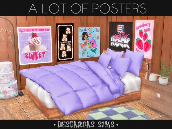 A Lot of Posters Sims 4 CC