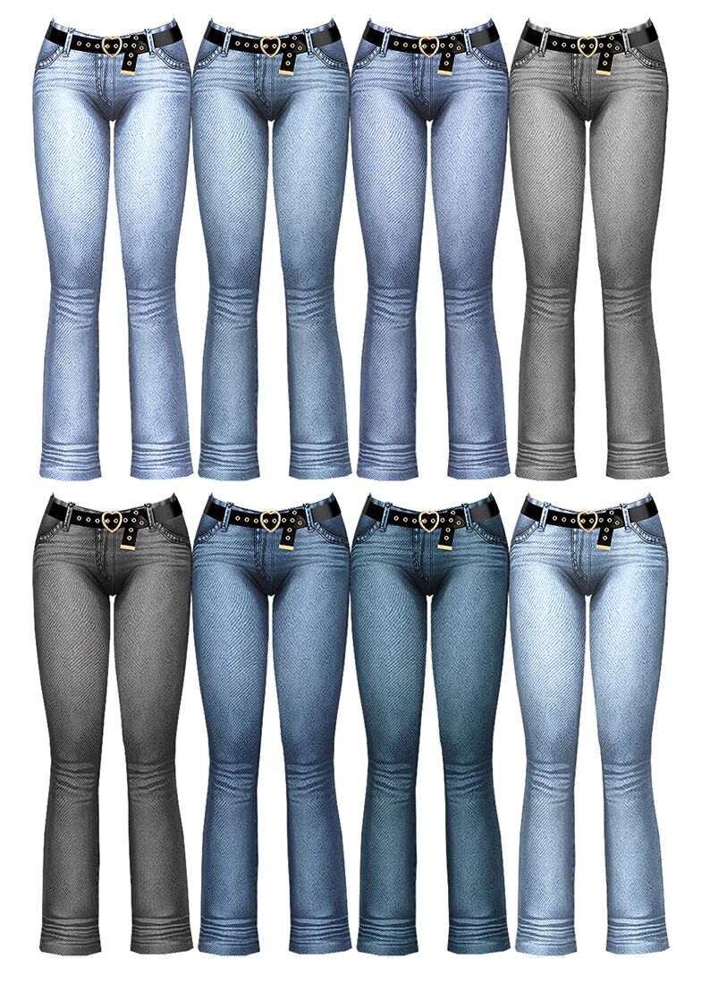 sims 4 cc acevedo belted jeans 2