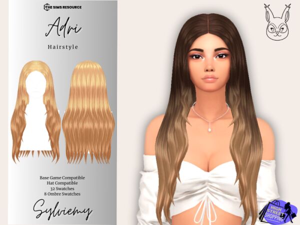 Stylish Adri Hairstyle for Sims Sims 4 CC