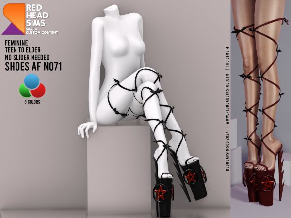 Stylish AF Shoes N071 Sims 4 CC