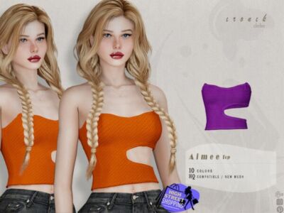 Stylish Aimee Top for Your Sims Sims 4 CC