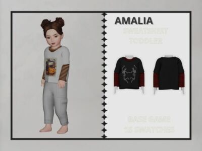 Amalia – Toddler Sweatshirt Sims 4 CC