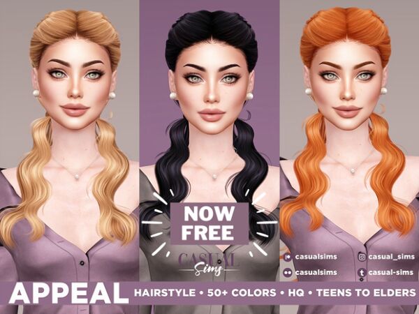 Appeal Hairstyle by Casualsims Sims 4 CC