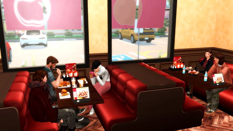 sims 4 cc applebees by depressedsimmer 4