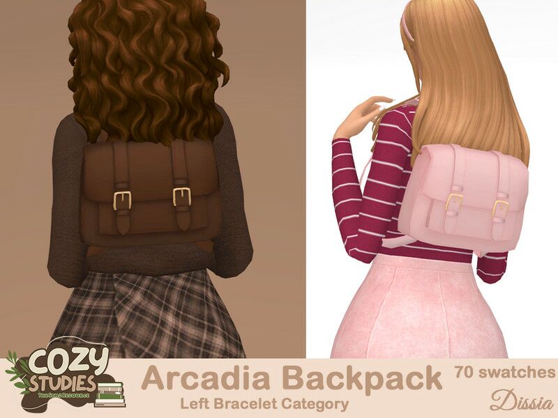 Dark Academia Arcadia Backpack Sims 4 CC