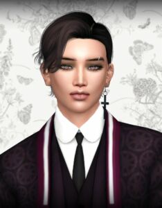 Stylish Dark Academia Hairstyle for Sims 4 Sims 4 CC