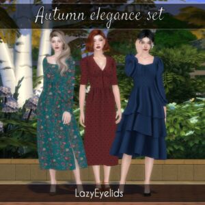 Autumn Elegance Set by Lazy_Eyelids Sims 4 CC