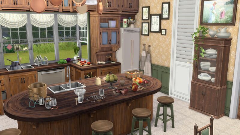 sims 4 cc autumn harvest kitchen by simsclutterchaos 3