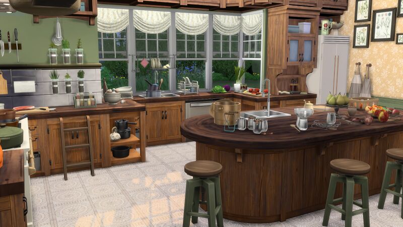 sims 4 cc autumn harvest kitchen by simsclutterchaos 5