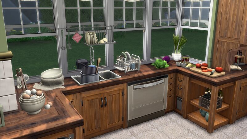 sims 4 cc autumn harvest kitchen by simsclutterchaos 6