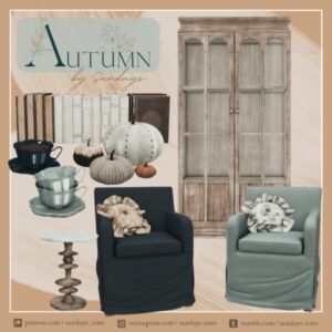 Cozy Autumn Set by Sundays Sims 4 CC