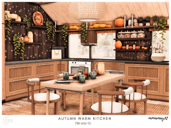 Cozy Autumn Kitchen CC for Sims Sims 4 CC