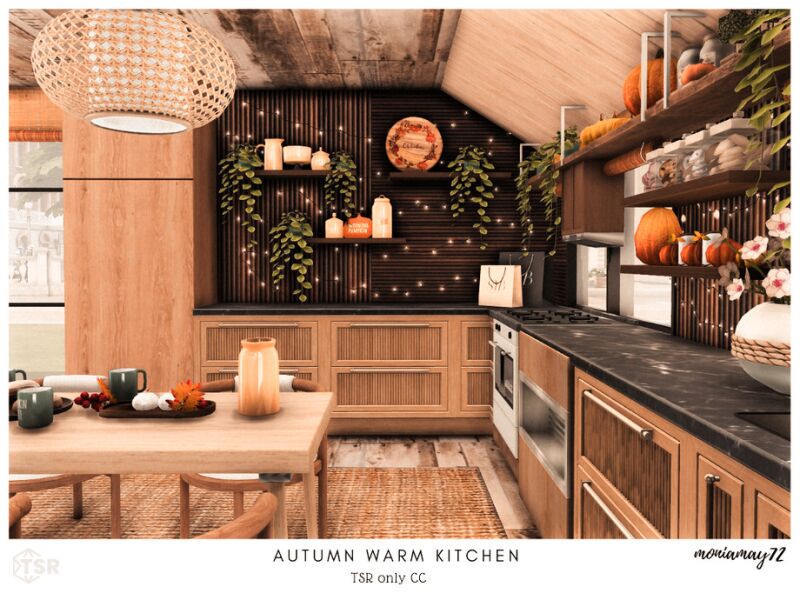 sims 4 cc autumn warm kitchen tsr only cc by moniamay72 4