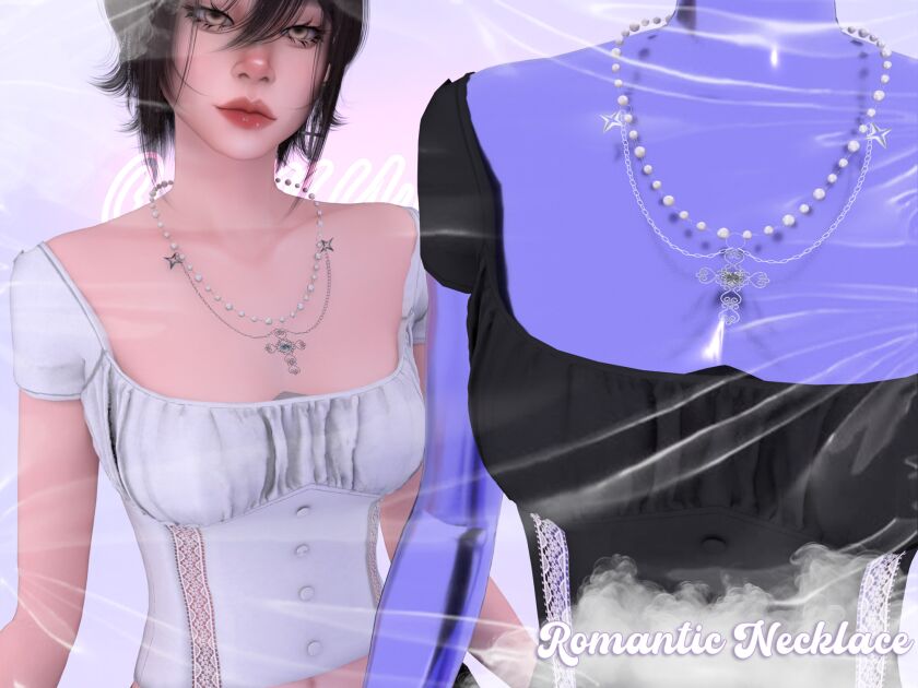 sims 4 cc baby romantic top necklace 100 new mesh all 2