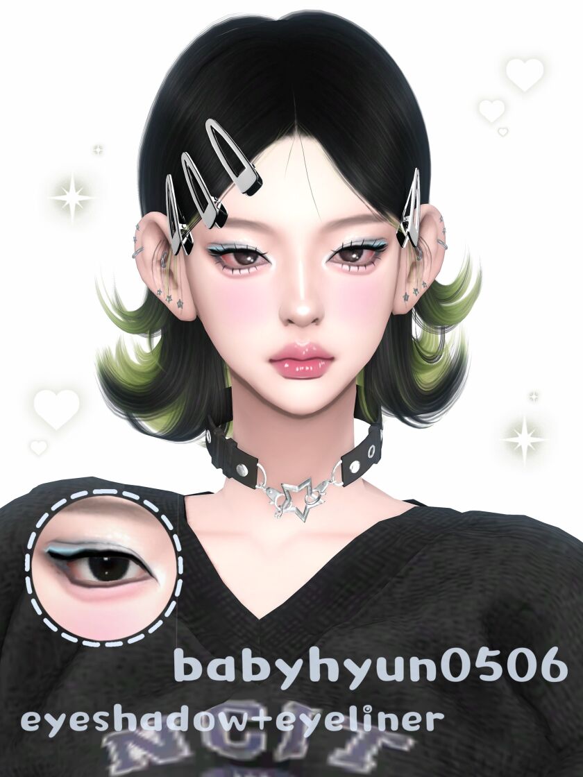 Dopamine Eyeshadow by Babyhyun0506 Sims 4 CC