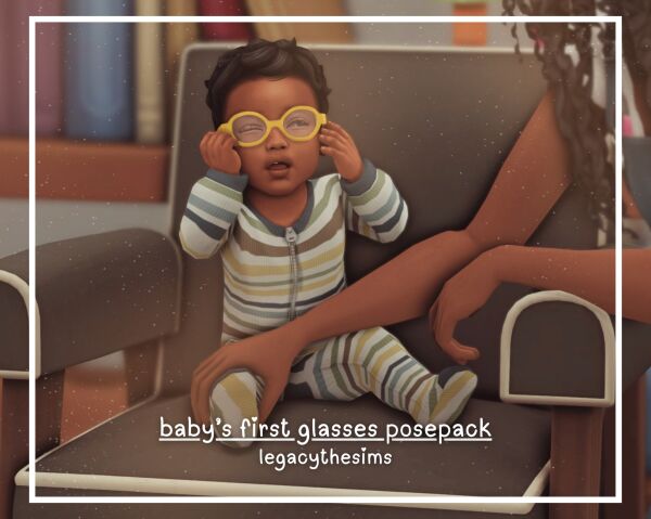 Baby’s First Glasses Posepack Sims 4 CC