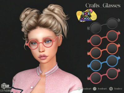 Stylish Geometric Panther Print Glasses Sims 4 CC