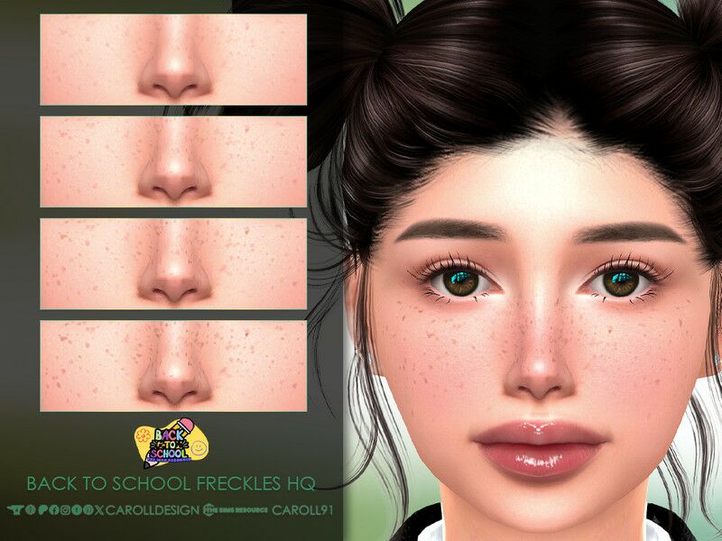 Cute Freckles for Back to School Sims 4 CC