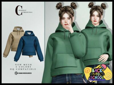 Back To School Hoodie T-667 Sims 4 CC