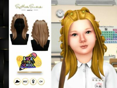 Back To School: Julieta Hairstyle for Kids Sims 4 CC