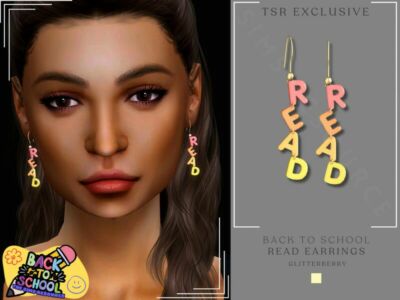 Stylish Back To School Earrings for New Teachers Sims 4 CC