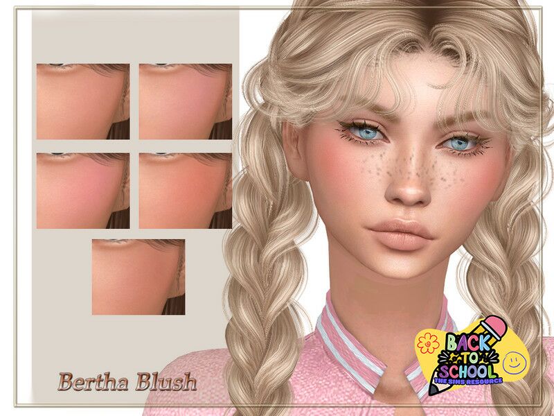 Back to School – Bertha Blush by Qlayla Sims 4 CC