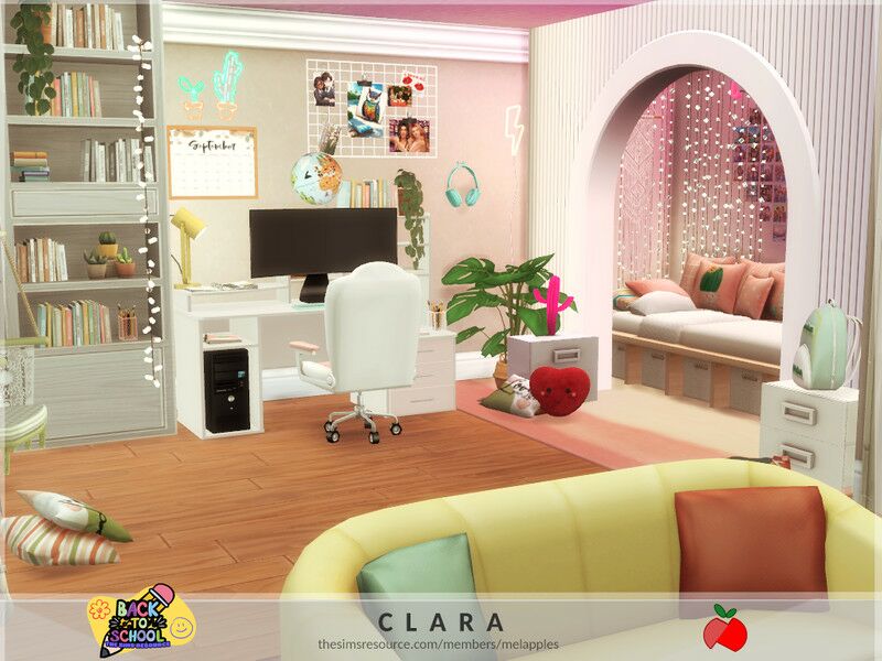 Back to School Clara Bed Sims 4 CC