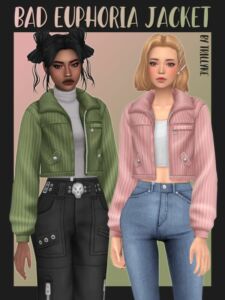 BAD Euphoria Jacket By Trillyke Sims 4 CC