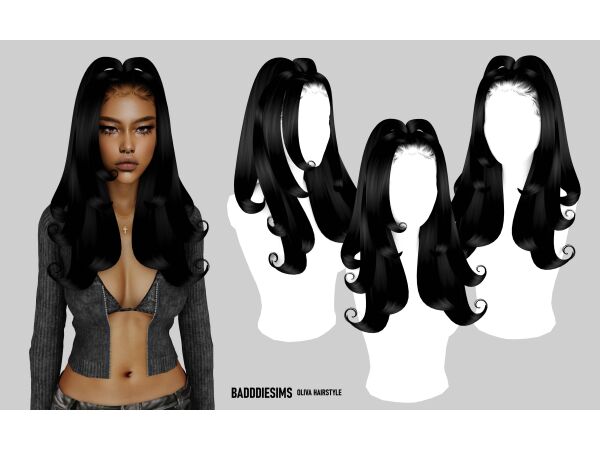 Badddiesims | Oliva Hairstyle Sims 4 CC