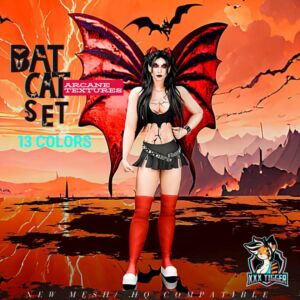 Bat Cat Set Sims 4 CC