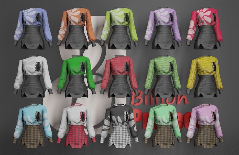 sims 4 cc billionproject lida outfit set 2