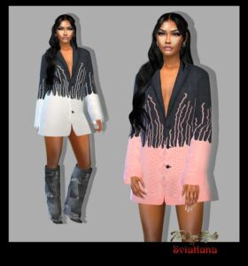 Chic Blazer and Boots by Fusionstyle Sims 4 CC