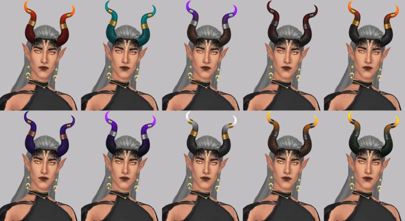 sims 4 cc blazing horns by strangegrapefruit 2