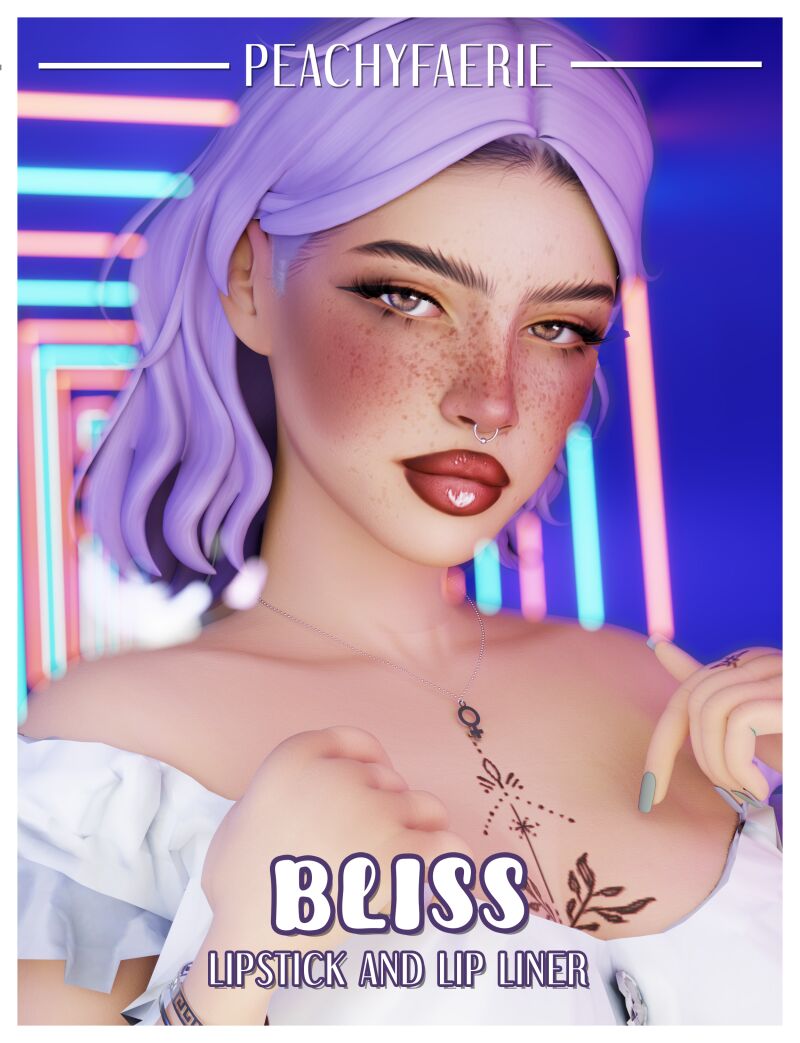 sims 4 cc bliss lipstick and lip liner by peachyfaerie 2