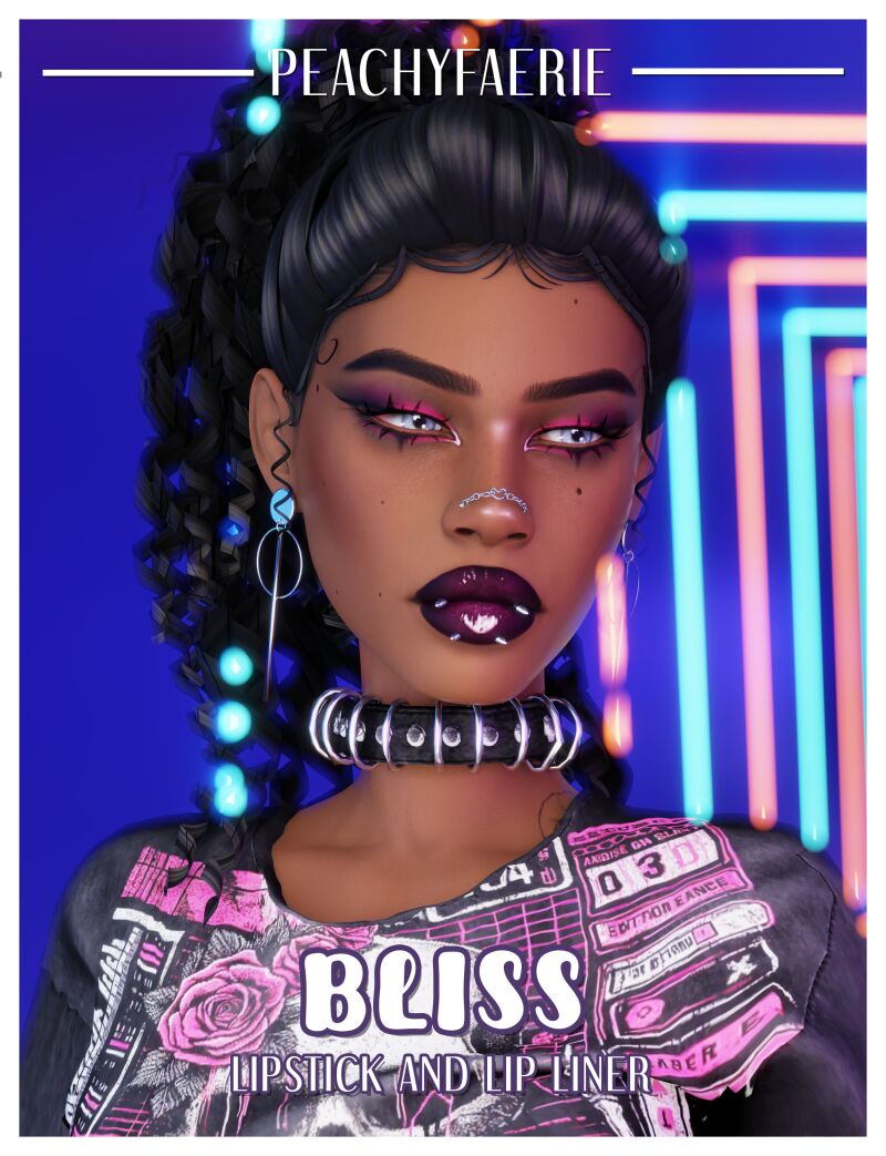 sims 4 cc bliss lipstick and lip liner by peachyfaerie 3