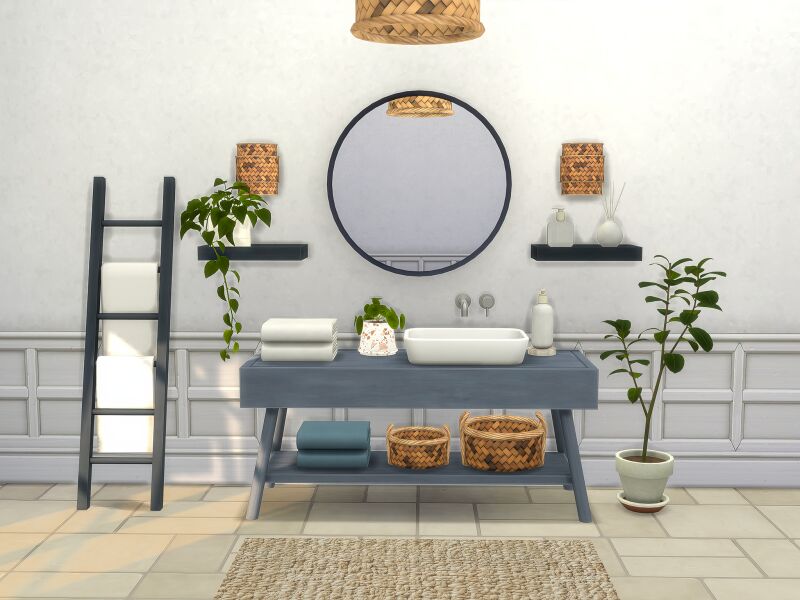 sims 4 cc boho bathroom by comiko 2