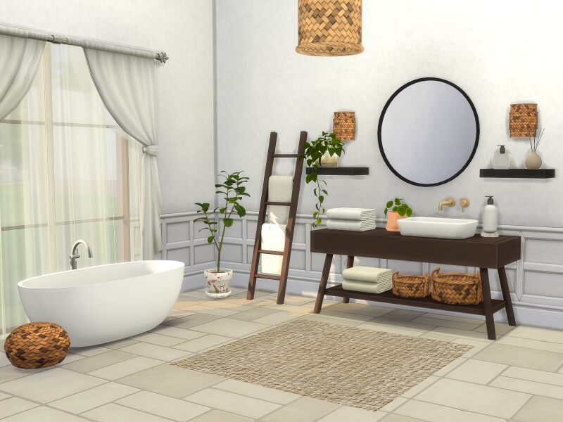 sims 4 cc boho bathroom by comiko 3